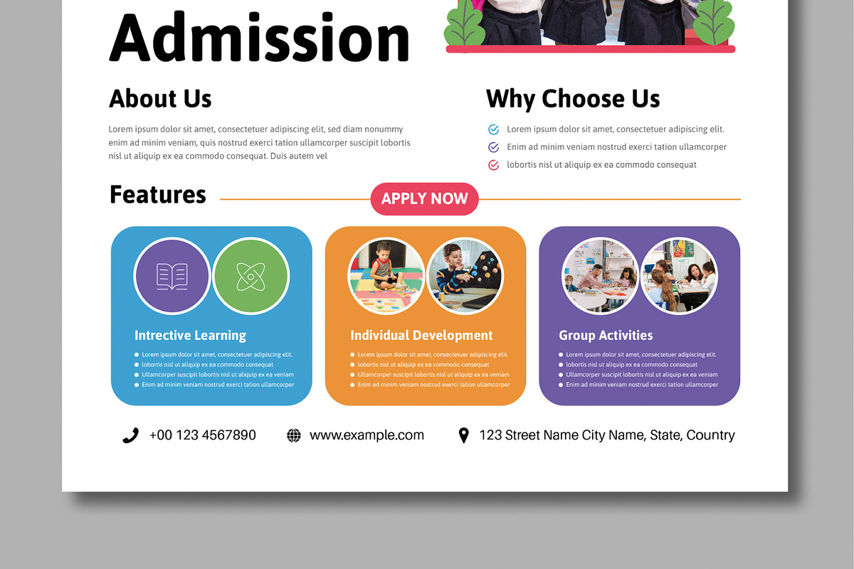 School Admission Social Media Poster, a Social Media Template by MightyDesign (Photo 4 of 7)