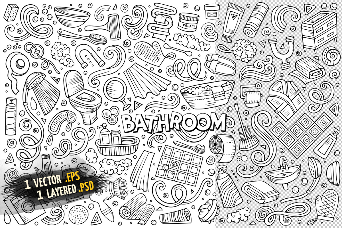 Bathroom Objects & Elements Set, an Object Graphic by BALABOLKA (Photo 3 of 4)