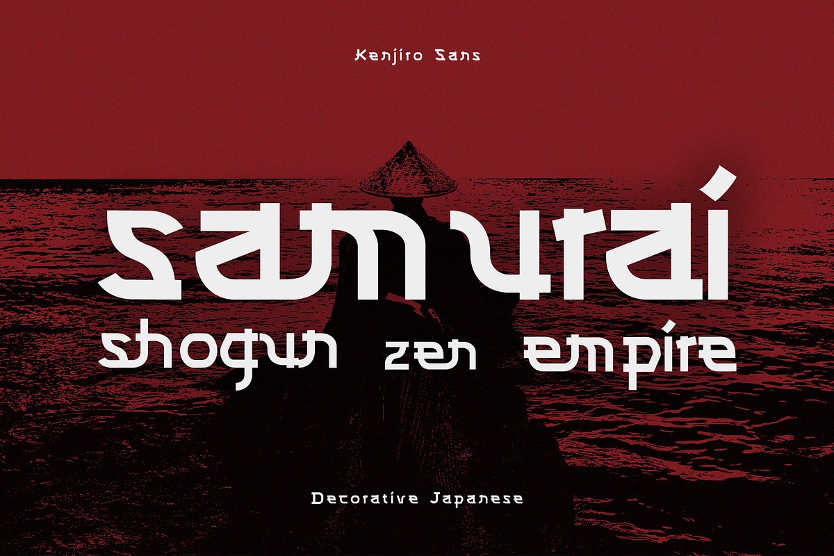 CF Kenjiro - Japanese Decorative, a Sans Serif Font by Indotype Foundry (Photo 6 of 10)