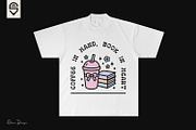 Cute Pastel books & Coffee Lover, a Graphic by shaondesigns (Thumbnail 2 of 4)