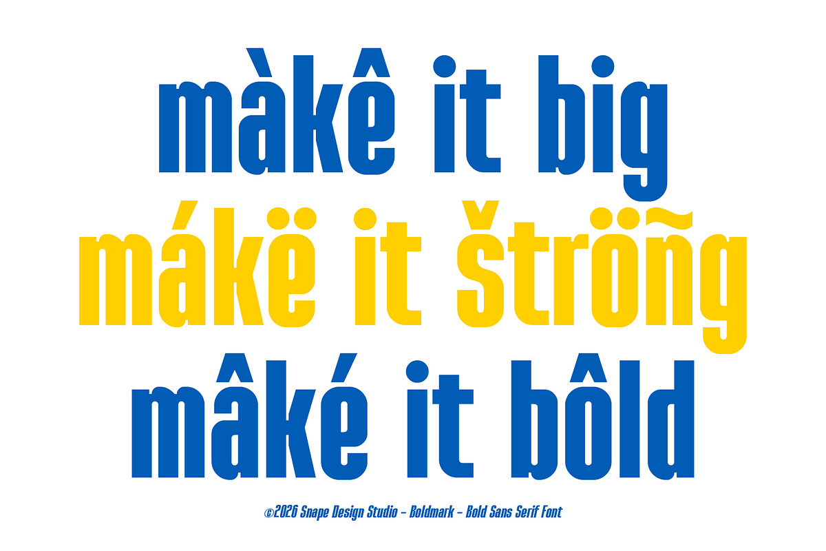 Boldmark - Bold Sans Serif Font, a Sans Serif Font by Snape Design Studio (Photo 7 of 12)