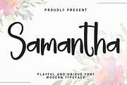 Samantha | Script Font, a Script Font by Scratchones (Thumbnail 1 of 8)