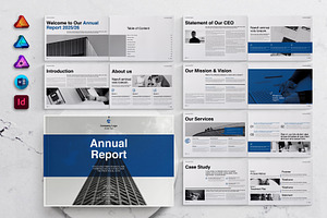 Annual Report Template Landscape, a Brochure Template by DesignCrest