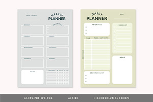 Colorful Planner Template Set