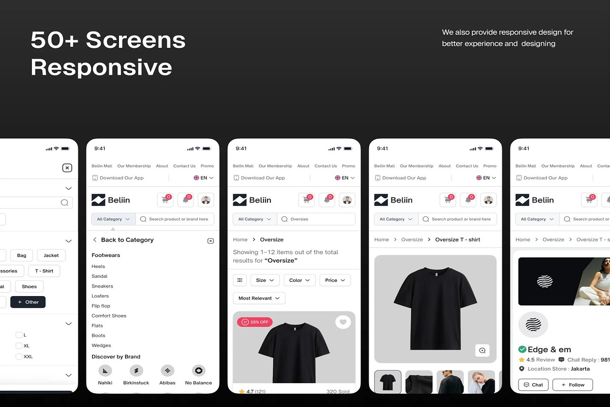 Fashion E-commerce Website UI Kit, an UI Kit Template by Creative Perspective (Photo 6 of 8)