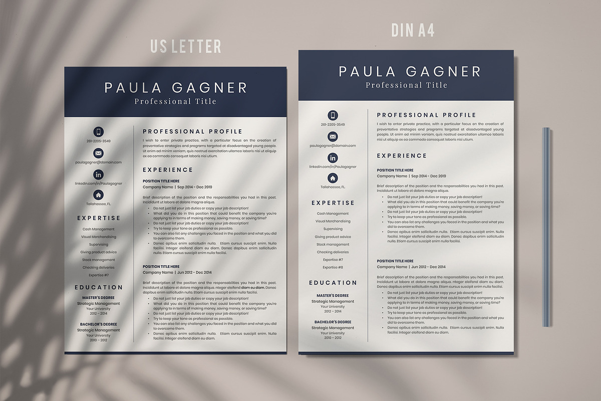 Accountant Resume CV with Experience, a Resume Template by HIRED Design Studio (Photo 6 of 18)