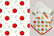 Vegetables. Cliparts and patterns, a Pattern Graphic by Valeria Soloveva (Thumbnail 8 of 10)