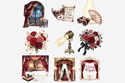 Watercolor Opera Theater Bundle, a Person Illustration by Tanya Kart (Thumbnail 8 of 13)