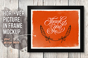 Picture in black frame mockup (.psd), a Print Template by Frisk Shop (Thumbnail 1 of 5)