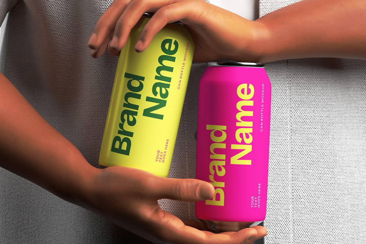 Can Bottle Mockup, a Cups & Container Mockup by graphicook (Photo 4 of 4)