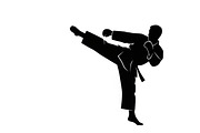 Dynamic martial arts kick silhouette, a Graphic by Amazin_art (Thumbnail 17 of 36)