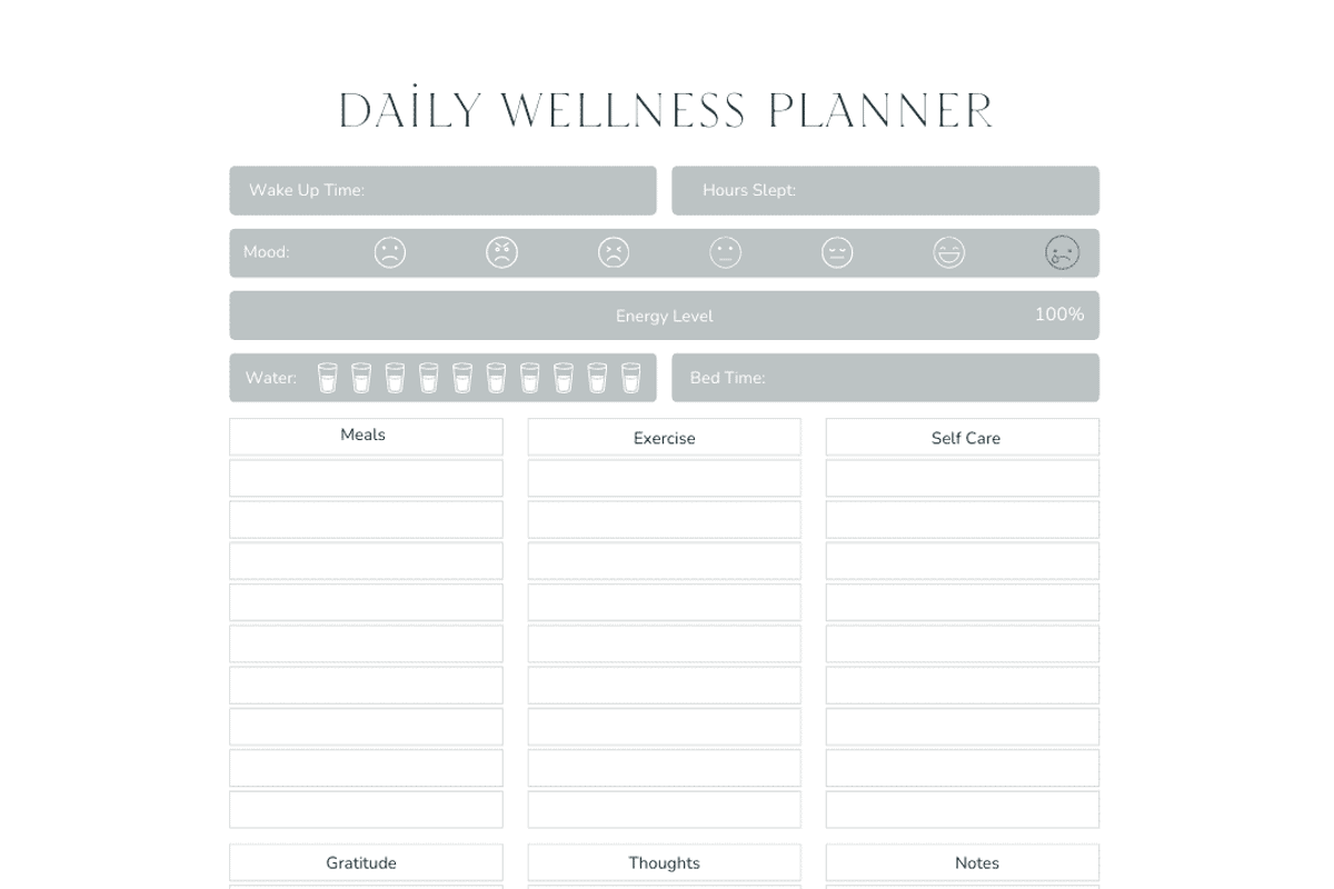Health and Wellness Planner PLR, a Print Template by Brand Your Biz Co. (Photo 5 of 6)