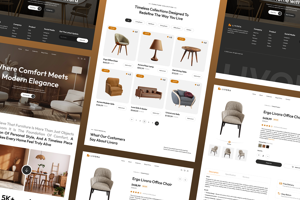 Livora - Furniture Landing Page preview 4