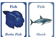Printable Fish Learning Cards, a Card Template by DigitalsDesigns (Thumbnail 2 of 5)