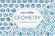 Winter GEOMETRY pattern set, a Pattern Graphic by Katya_lu (Thumbnail 1 of 7)