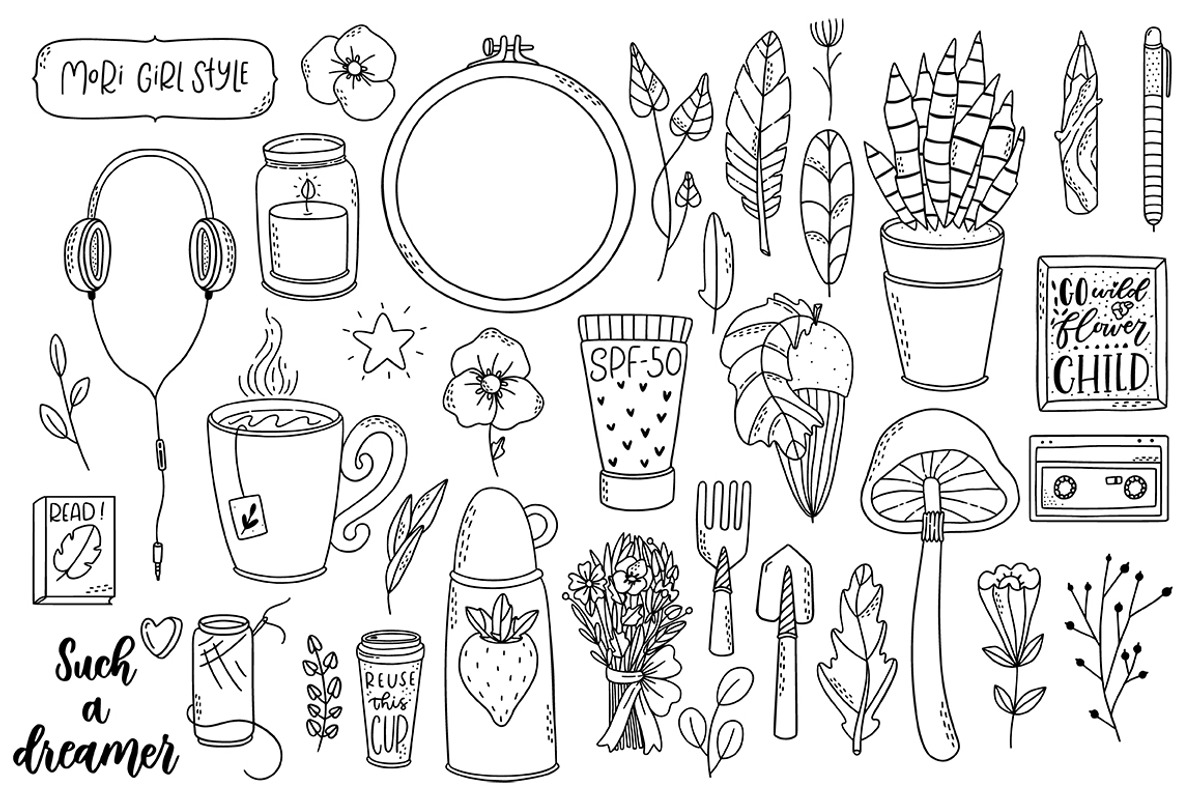Mori Girl doodles., an Illustration by Sentimental postman (Photo 16 of 18)
