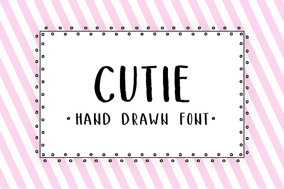 Cutie - hand drawn font preview 6