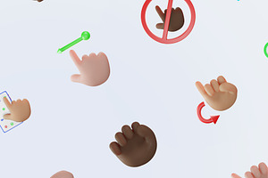 GestosHand Gestures 3D Illustration