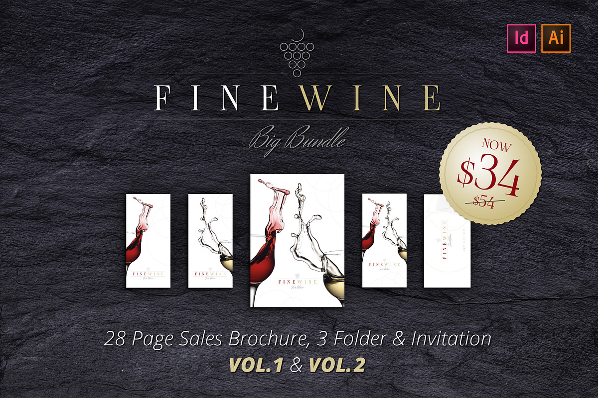 Fine Wine Bundle, a Brochure Template by easytemplates.store (Photo 1 of 6)