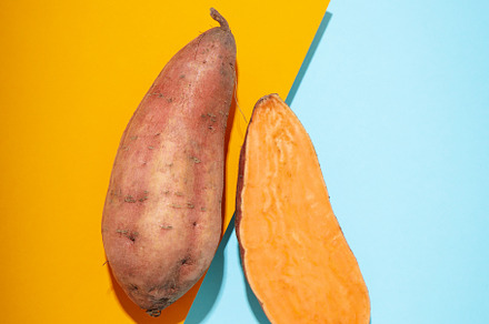 Concept of vegetables, tasty sweet potato, Batat, a Food & Drink Photo by AtlasStudio PRO