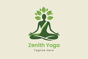 Zenith Yoga Logo Template Design, a Branding & Logo Template by Walldecorated