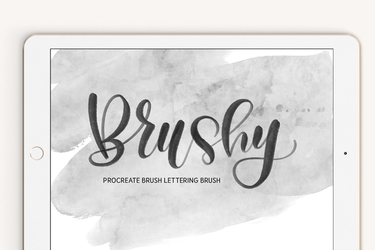 Brushy Lettering Brush for Procreate, a Brush Add-On by The Ampersand Shop (Photo 1 of 4)