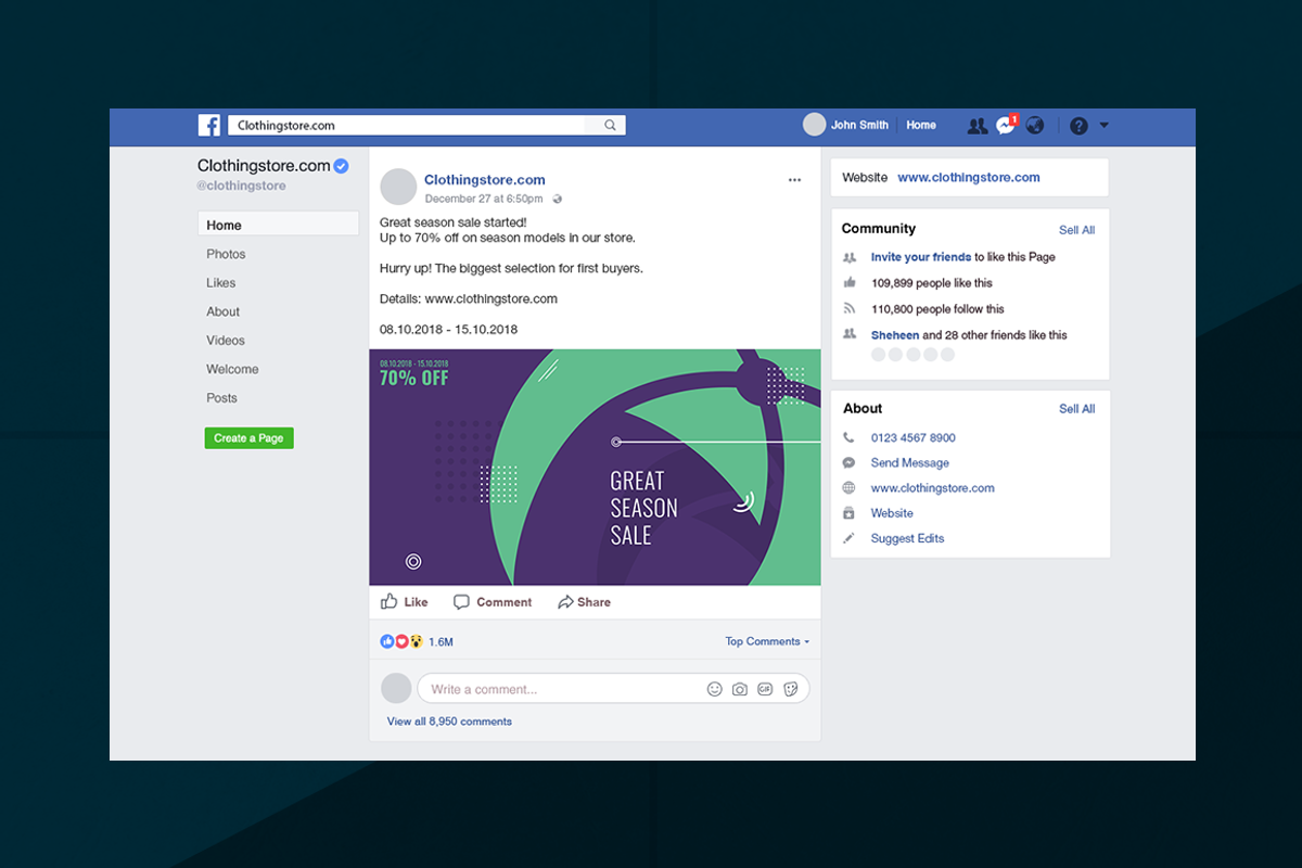 Geometric Facebook Ad Templates, a Social Media Template by Graphicase