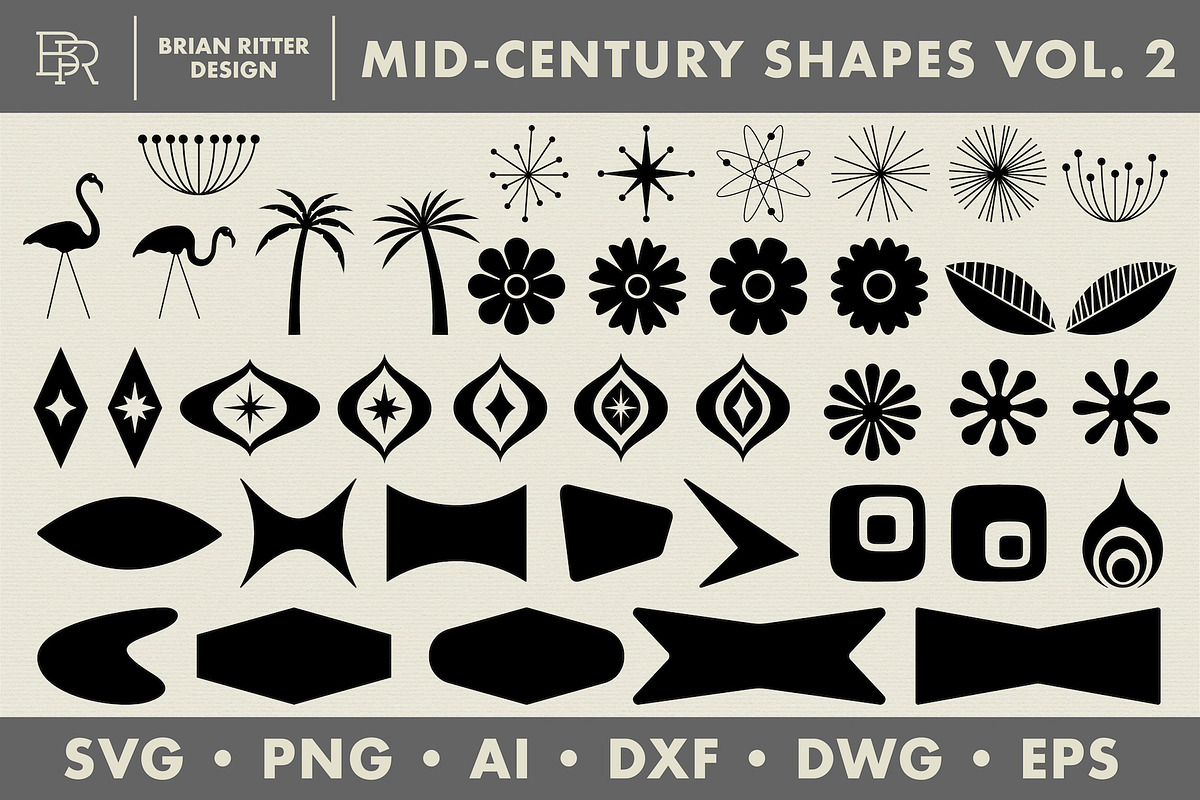 Mid-Century Shapes - Volume 2, an Object Graphic by Brian Ritter Design (Photo 1 of 2)