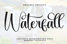 Waterfall | Script Font