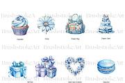 Blue Baby Shower Clipart, Its a Boy, a Decorative Illustration by BrushstrokeArtGB (Thumbnail 5 of 9)