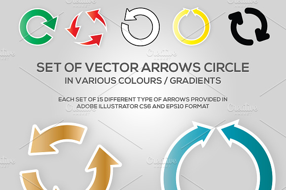 Set Of Vector Arrow Circle