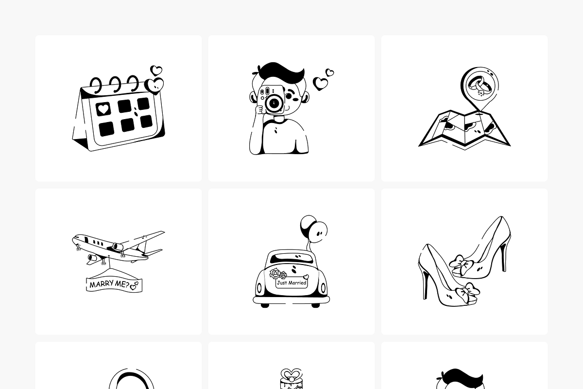 Animated Love and Wedding Icons, a Duotone Icon by Prosymbols (Photo 10 of 14)