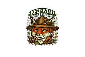 Fox Wildlife Wall Art, Keep Wild