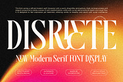 Disriete Modern Serif Display, a Serif Font by AmorfaType (Thumbnail 1 of 11)