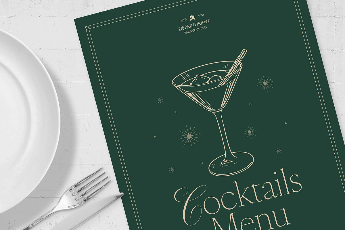 Christmas Cocktail Menu Template, a Flyer Template by BrandPacks (Photo 4 of 5)