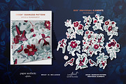 Cherry Rose Sage Floral Pattern, a Pattern Graphic by paper aesthetic (Thumbnail 4 of 9)