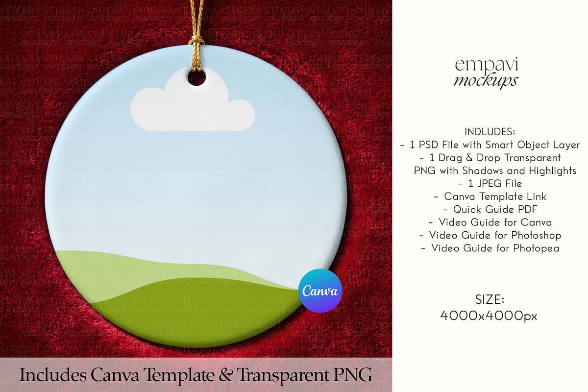 Xmas Ornament Mockup, a Household Mockup by EmpaviMockups (Photo 3 of 6)
