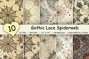 Gothic Lace Spiderweb Digital Paper, a Pattern Graphic by FloridPrintables (Thumbnail 1 of 6)
