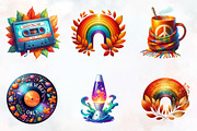 Retro Autumn Sublimation Clipart, an Illustration by RobertsArt (Thumbnail 4 of 7)