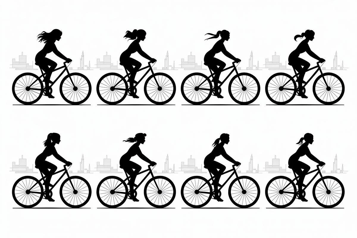 Woman Cyclists on Road Bikes, an Illustration by Amazin_art (Photo 9 of 9)