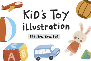 Kid’s Toys Illustrations bundle, an Object Illustration by RizkaNurfazrina