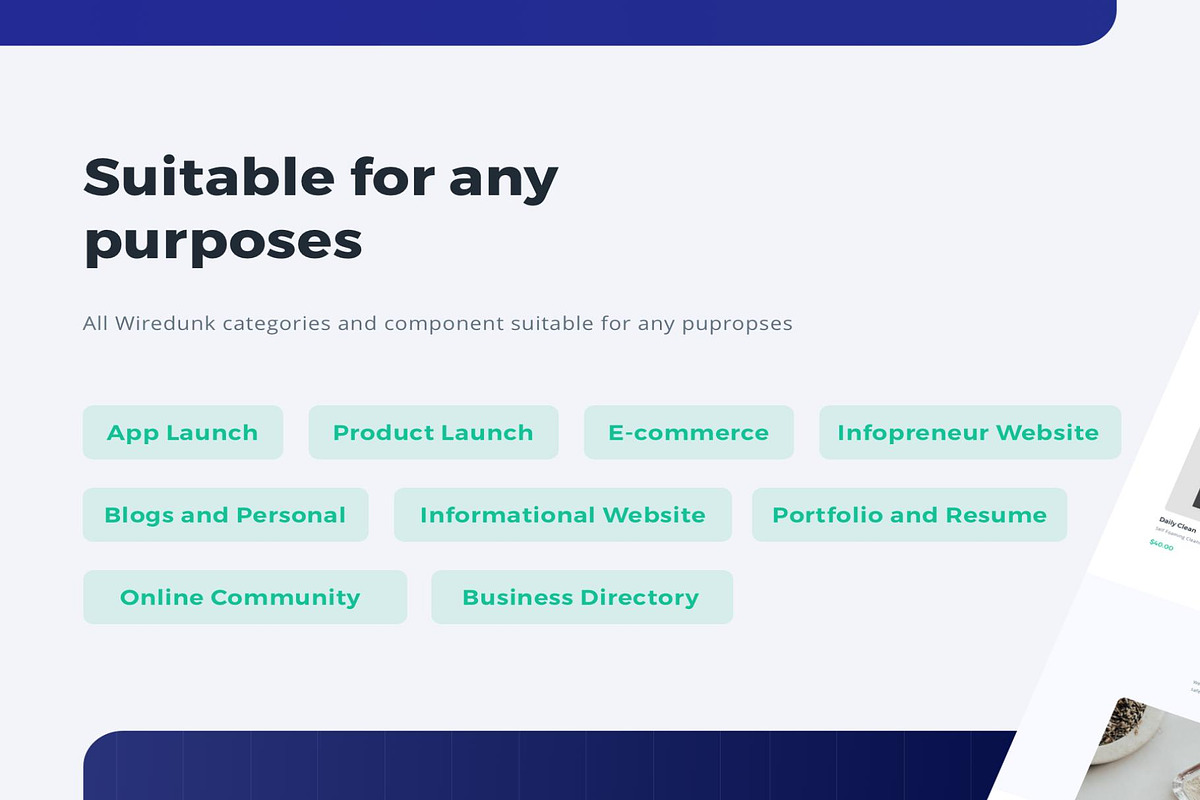 Wiredunk - Landing Page Template, an UI Kit Template by Creative Perspective (Photo 7 of 8)