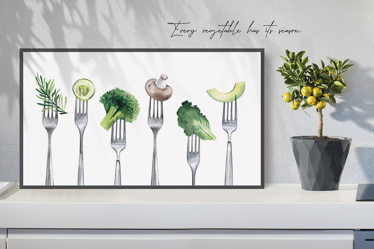 HEALTHY FOOD, a Decorative Illustration by Elena_Sedova (Photo 13 of 13)