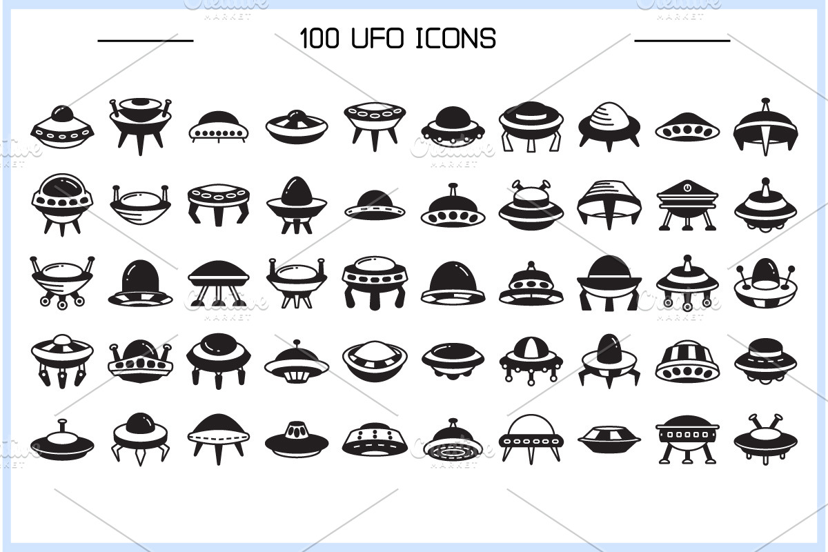Bundle of UFO and Spaceship Icons, an Icon by Designfour (Photo 2 of 7)