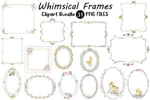 Whimsical Frames Clipart, an Illustration by Digital Artistic99