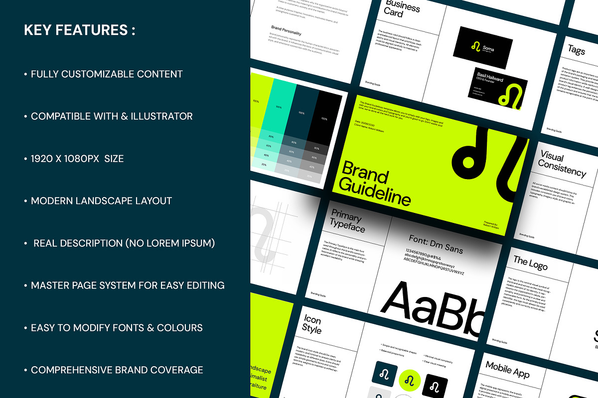 Soma | Brand Guidelines Template, a Presentation Template by Artisan Vibes (Photo 8 of 8)