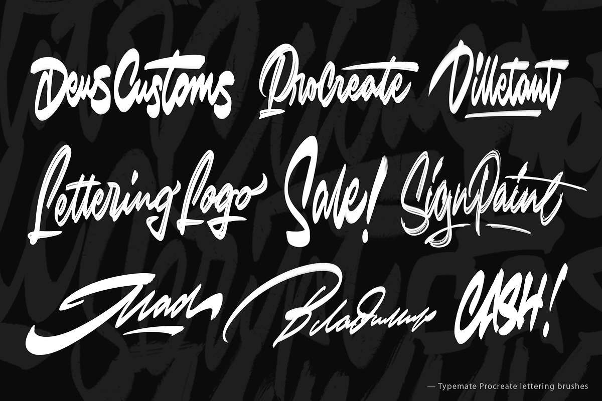 Procreate lettering brushes! preview 8