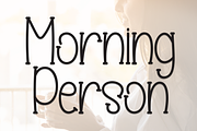 Morning Person | Script Font, a Script Font by Scratchones (Thumbnail 1 of 8)