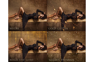 Gold Sparkle Background Overlays