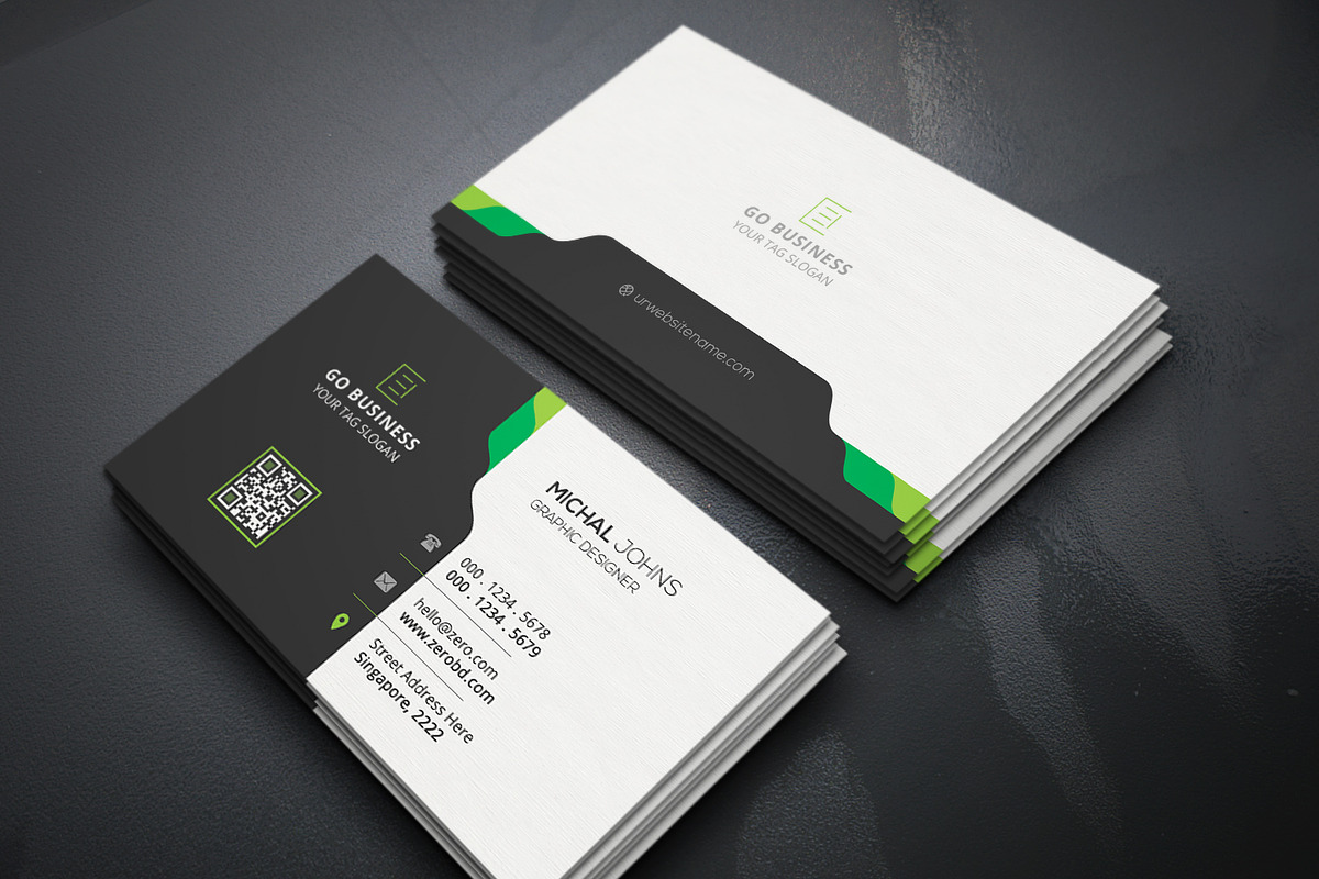 Business Cards 2 in 1, a Business Card Template by Genereux Art (Photo 5 of 8)